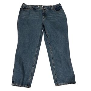Lands'‎ End Women's Blue High Rise comfy Straight Leg Denim Jeans Plus Size 26W